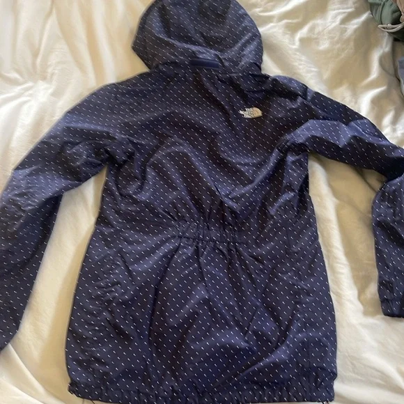 The North Face Dark Blue Polka Dot Raincoat - Picture 6 of 6